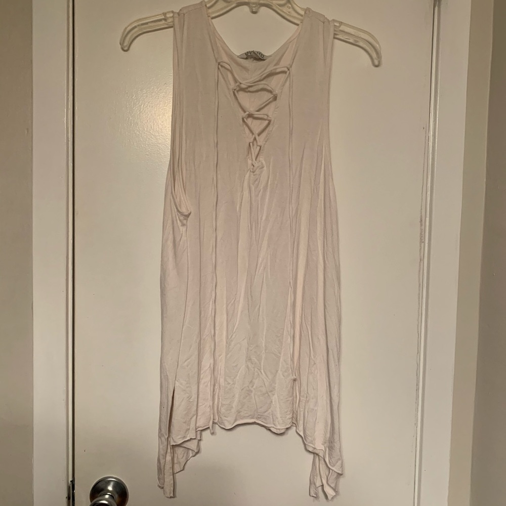 Lace up tank top